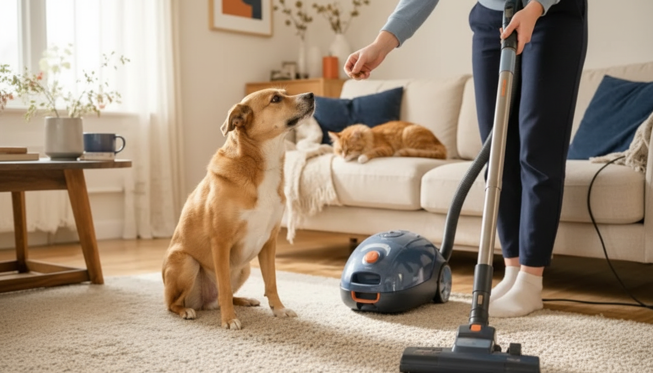 Vacuum Stress in Pets: Calm Training for Dogs & Cats